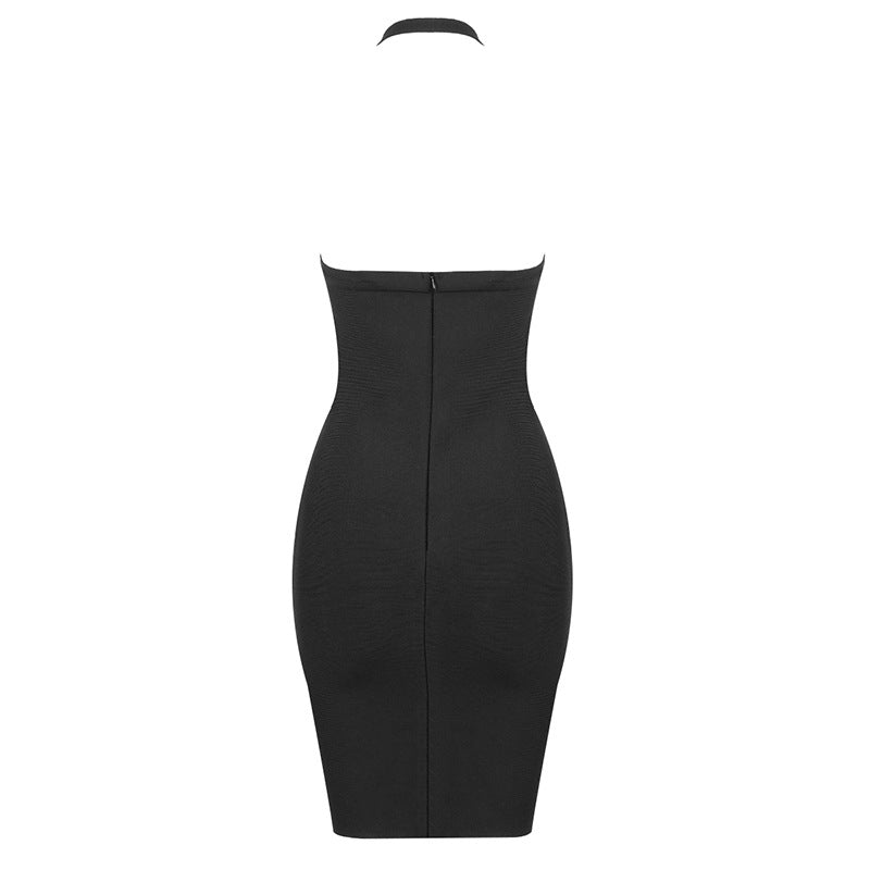 Lace Skinny Bandage Dress Backless Evening Dress - SunLify