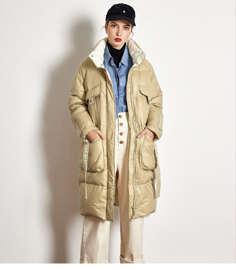 Down Jacket Thick Long White Duck Down Jacket - SunLify