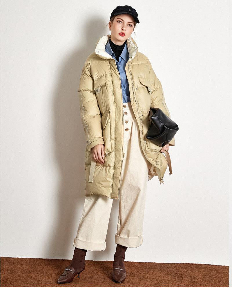 Down Jacket Thick Long White Duck Down Jacket - SunLify