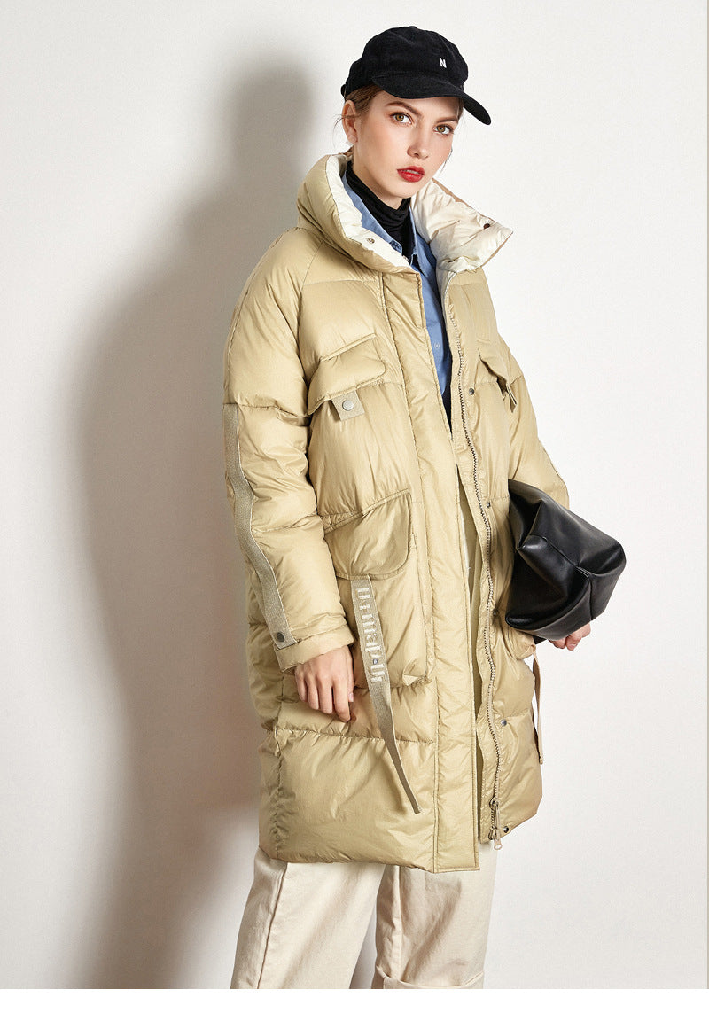 Down Jacket Thick Long White Duck Down Jacket - SunLify