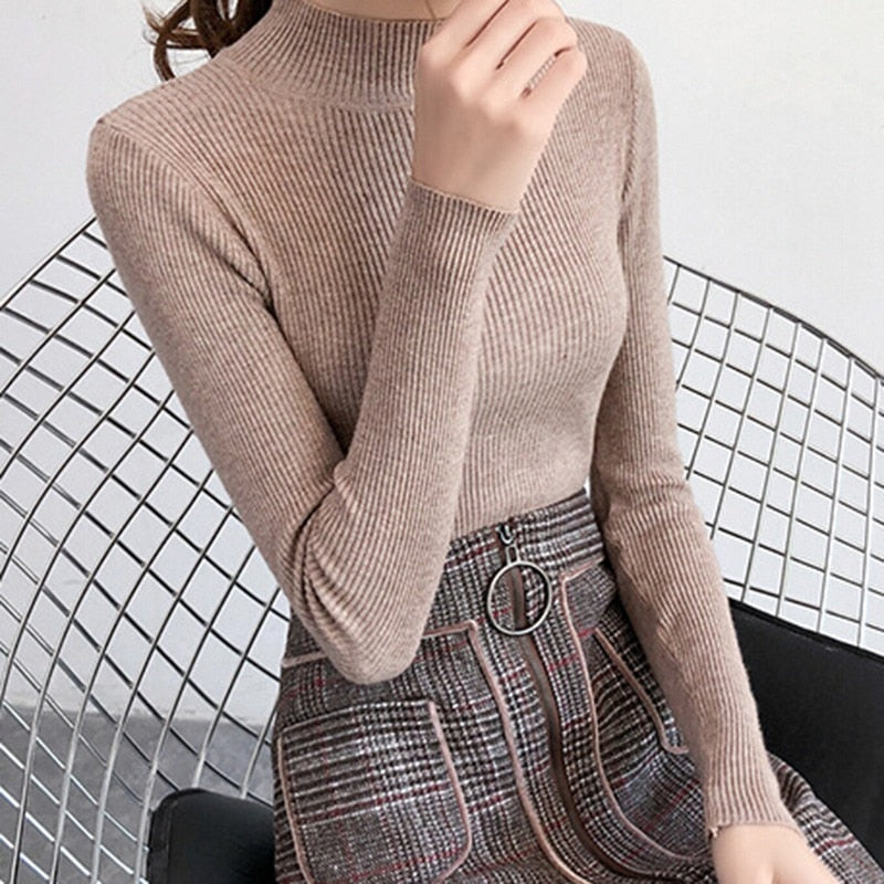 Autumn Winter Sweater Women Long Sleeve Pullover Women Slim Sweaters - SunLify