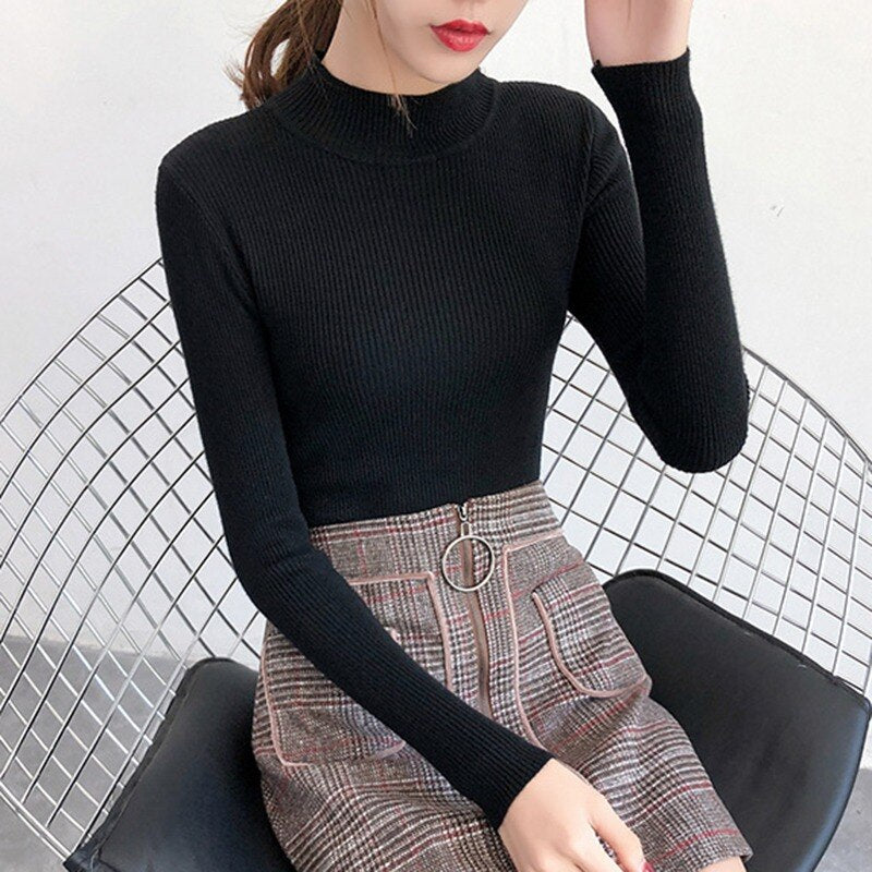 Autumn Winter Sweater Women Long Sleeve Pullover Women Slim Sweaters - SunLify