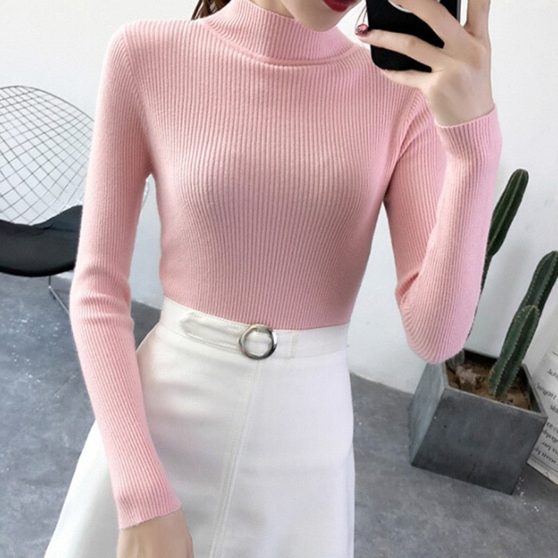 Autumn Winter Sweater Women Long Sleeve Pullover Women Slim Sweaters - SunLify