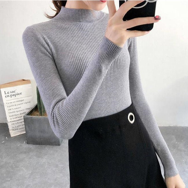 Autumn Winter Sweater Women Long Sleeve Pullover Women Slim Sweaters - SunLify