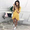 Women Dress Ruffles Print Polka Dot Female Half Sleeve Mini Dresses - SunLify