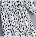 Women Dresses Spring Autumn Long Sleeve Casual Leopard Print Ruffle White Fitted Waist Clothing Fashion  Dress For Women - SunLify