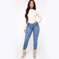 Summer Women casual Thin Denim jeans High Waist Jeans ladies push up Stretch Jeans plus size washed denim skinny pencil pants - SunLify