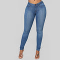 Summer Women casual Thin Denim jeans High Waist Jeans ladies push up Stretch Jeans plus size washed denim skinny pencil pants - SunLify