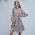 Dress Woman Autumn Spring Fashion Casual Ladies Black Ruffle Ruched Loose Fitted Womens Dresses New Arrival  Fall Clothes - SunLify