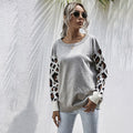 Sweater Autumn Winter Patchwork Leopard Long Sleeve Knit Womans Clothes Loose Pullover Sweaters For Women  Fall Fashion Tops - SunLify