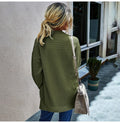 Green Long Sweater Cardigan Women Autumn Winter Casual Long Sleeve Warm Knitted Womens Cardigans Tops Fall  Clothes Outwear - SunLify