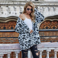 Green Long Cardigan Jacket Autumn Winter Clothes Women Loose Long Sleeve Leopard Knitted Cardigans Tops  Sweaters For Women - SunLify