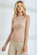 Long Sleeve Ribbed Sweater for Women Warm Pullover Knitted Sweater - SunLify