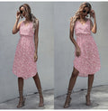 Dress Women Summer Leopard Floral Slip Sundresses Casual Fitted Slit Clothing Pink  Red Spaghetti Strap Dresses For Women - SunLify