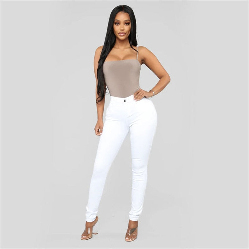 Summer Women casual Thin Denim jeans High Waist Jeans ladies push up Stretch Jeans plus size washed denim skinny pencil pants - SunLify