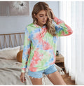 Tie Dye Print Hoodie Sweatshirt Long Sleeve Pocket Pullover Pastel Aesthetic Womens Hoodies Tops Fall  Fashion Clothes Women - SunLify