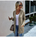 Green Long Sweater Cardigan Women Autumn Winter Casual Long Sleeve Warm Knitted Womens Cardigans Tops Fall  Clothes Outwear - SunLify