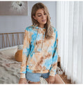 Tie Dye Print Hoodie Sweatshirt Long Sleeve Pocket Pullover Pastel Aesthetic Womens Hoodies Tops Fall  Fashion Clothes Women - SunLify