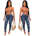 Fashion Casual jeans women mom jeans pants boyfriend jeans for women Mid waist stretch skinny pants ladies push up jeans denim - SunLify