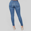 Summer Women casual Thin Denim jeans High Waist Jeans ladies push up Stretch Jeans plus size washed denim skinny pencil pants - SunLify