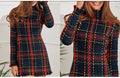 Lossky Sweater Dress Women Autumn Winter Plaid Long Sleeve Short Mini  Ladies Thick Warm Clothes Dresses Vestido Elegant - SunLify