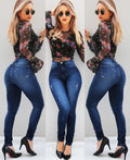 Women Sexy ripped Push Up Jeans High Waist Skinny Butt Lifting Elastic Pencil black jeans Ladies Casual Denim calca jeans pants - SunLify