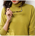 Knitted Sweater Autumn Long Sleeve Pure Black Turtleneck Korean Slim Pullover Jumper Basic Sweaters Woman  Fashion Clothes - SunLify