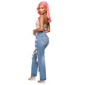 Fashion Personality Women Jeans Denim Hole Female High Waist Stretch Slim Sexy Ripped Trousers Women Streetwear Straight Jean - SunLify