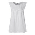 Women Summer Blouse Sleeveless Tops Lace Hollow Tanks Casual Shirt - SunLify