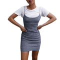 Best Sale Plaid Spaghetti Strap Mini Bodycon Dress Women Wear - SunLify