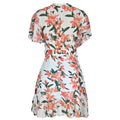 Sexy V Neck Mini Dress Women Floral Short Sleeve Sashes Summer Dresses Tunic High Waist Ladies Sundress Female  Clothing - SunLify