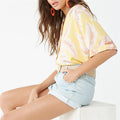 Summer Blouse Women Short Sleeve Blouse Casual  Print Tops Shirt - SunLify