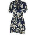 Sexy V Neck Mini Dress Women Floral Short Sleeve Sashes Summer Dresses Tunic High Waist Ladies Sundress Female  Clothing - SunLify