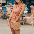 Sleeveless Mini Ruched Dress Women Dress Streetwear Plus Size - SunLify