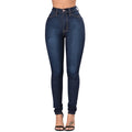 Summer Women casual Thin Denim jeans High Waist Jeans ladies push up Stretch Jeans plus size washed denim skinny pencil pants - SunLify