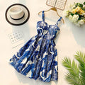 Summer Women Spaghetti Strap Print Floral Sleeveless Style dress - SunLify