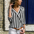 Women Striped Blouse Shirt Long Sleeve - SunLify