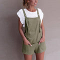 Jumpsuit for women Linen pockets Rompers Playsuit Shorts Pants - SunLify