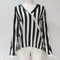 Women Striped Blouse Shirt Long Sleeve - SunLify