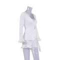 Women's explosion suit set trumpet sleeve cardigan shorts - SunLify