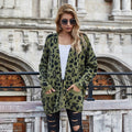 Green Long Cardigan Jacket Autumn Winter Clothes Women Loose Long Sleeve Leopard Knitted Cardigans Tops  Sweaters For Women - SunLify