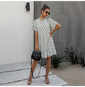 Summer Black Dresses Casual Polka Dot Print Elegant Ruffle A Line White Clothes Dress Women New Arrival  Outfits For Women - SunLify