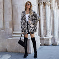 Green Long Cardigan Jacket Autumn Winter Clothes Women Loose Long Sleeve Leopard Knitted Cardigans Tops  Sweaters For Women - SunLify