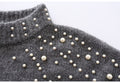 Lossky Cashmere Sweater Pullover With Pearls Women Pure Autumn Winter Warm Knit Pull Jumpers Female Top Clothes - SunLify