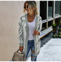 Long Sweater Cardigan Women Autumn Winter Thicken Warm Clothes Elegant Ladies Long Sleeve Print Knitted Cardigans Tops Fall - SunLify