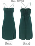 Lossky Sexy Backless Sleeveless Bandage Midi Dress Summer Beach Strapless Dresses Casual Clothes For Women  Green Sundress - SunLify