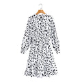 Women Dresses Spring Autumn Long Sleeve Casual Leopard Print Ruffle White Fitted Waist Clothing Fashion  Dress For Women - SunLify