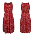 Dress Women Summer Leopard Floral Slip Sundresses Casual Fitted Slit Clothing Pink  Red Spaghetti Strap Dresses For Women - SunLify