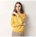 Knitted Sweater Autumn Long Sleeve V Neck Pullover Basic Thin Tops White Jumpers Sweaters Knitwear Women  Fashion Clothes - SunLify