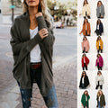 Autumn winter women cardigan batwing sleeve casual coat clothes - SunLify